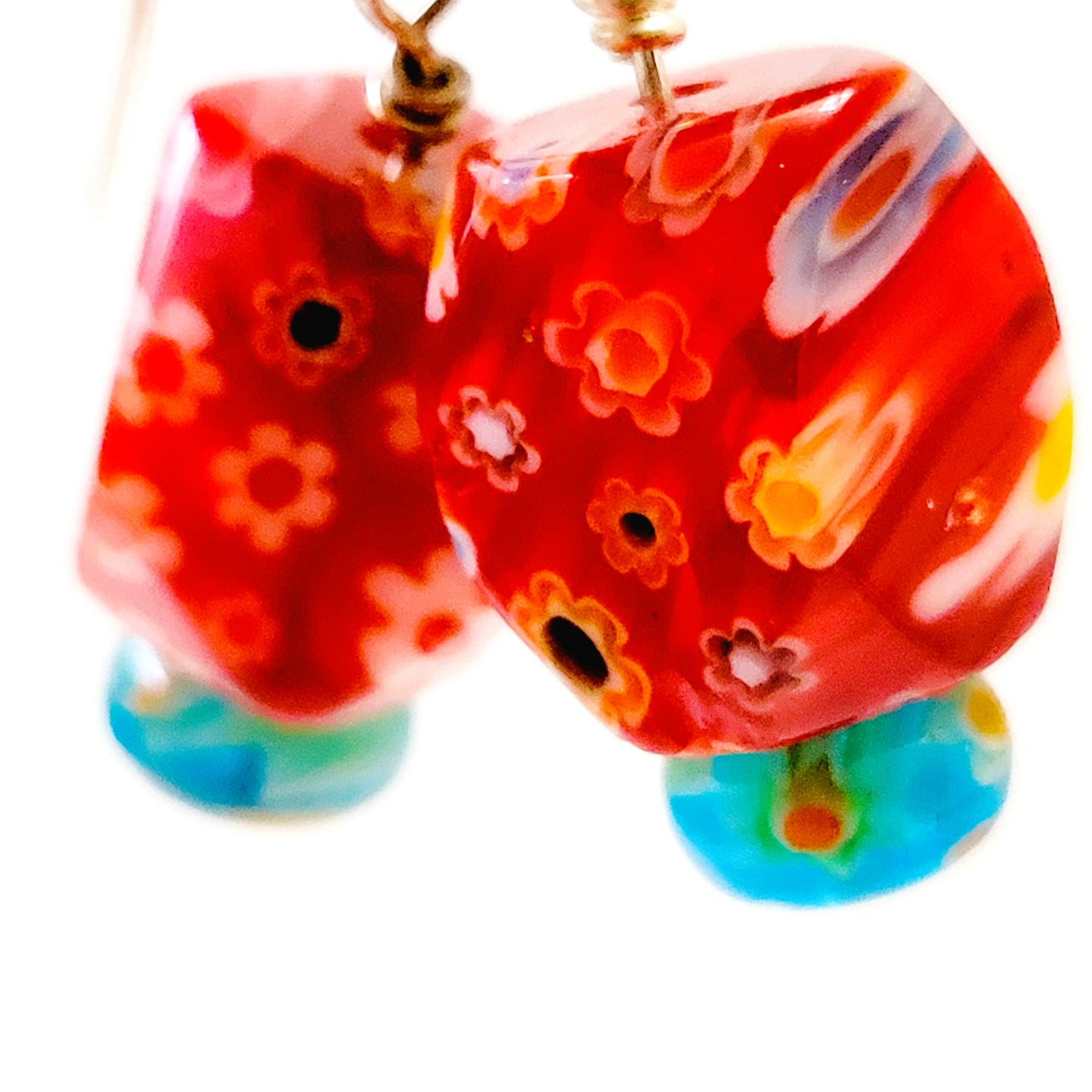 millefiori earrings