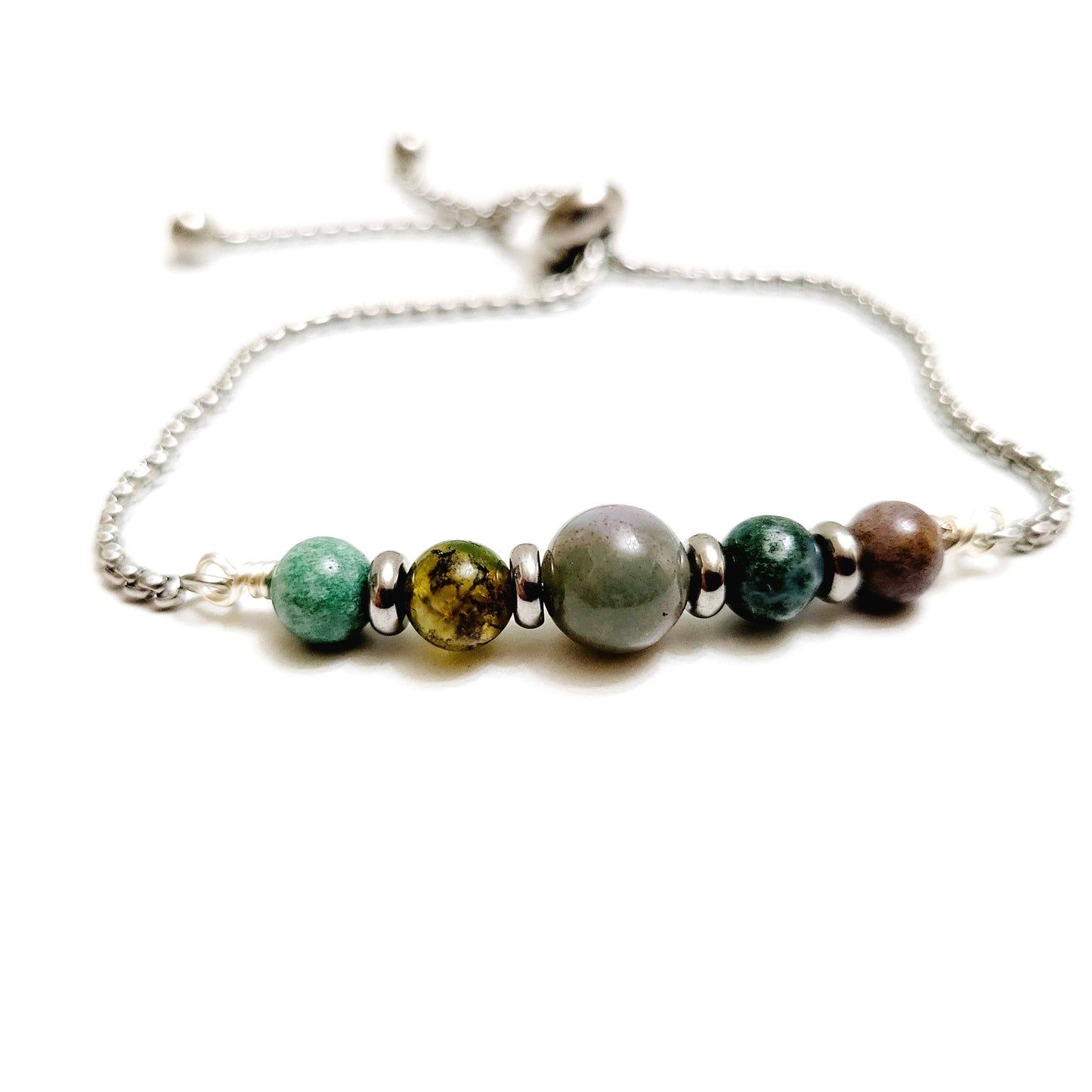 raw Indian agate bracelet
