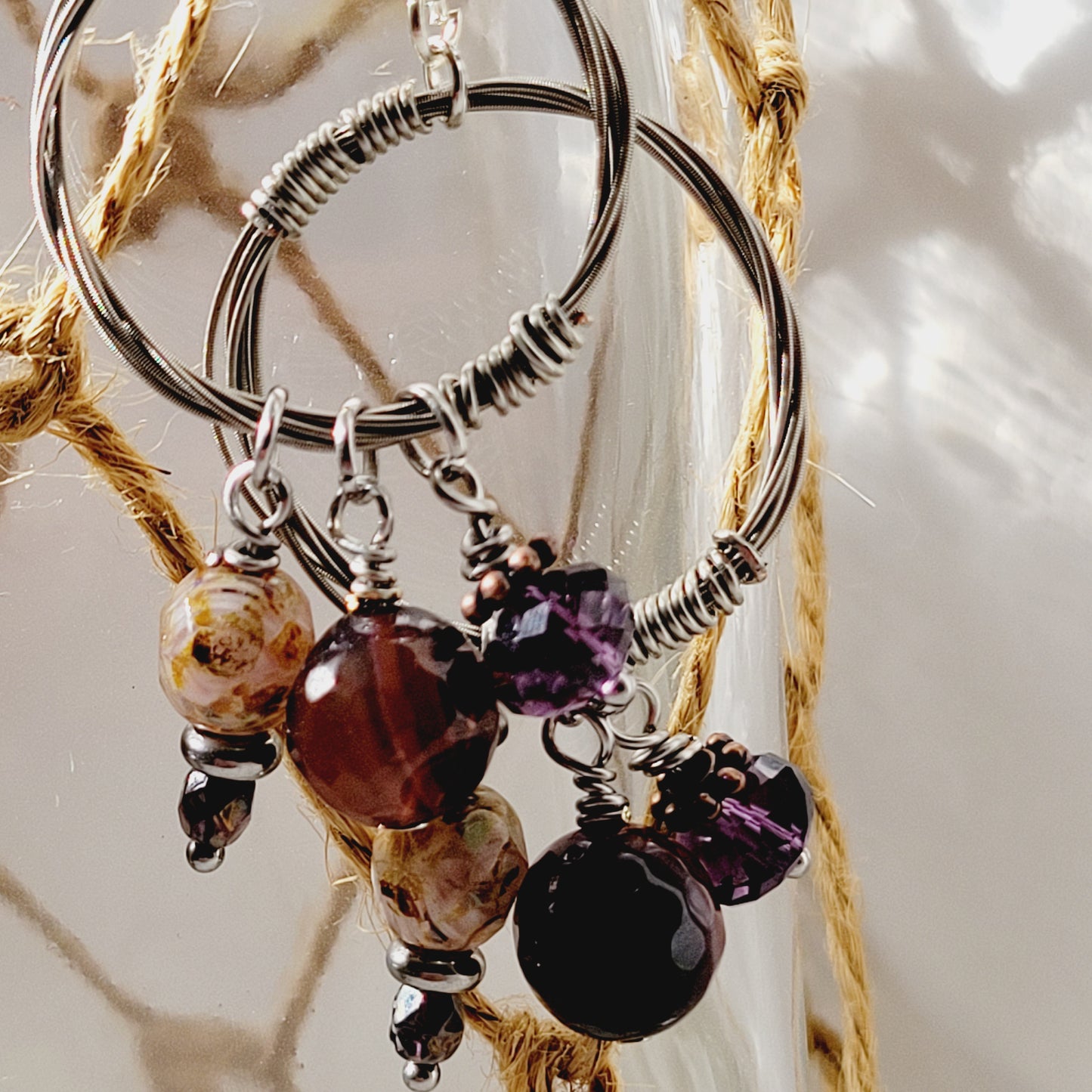 guitar string earrings
