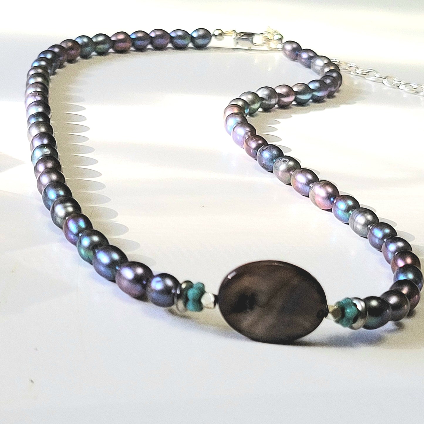 raw freshwater pearl necklace