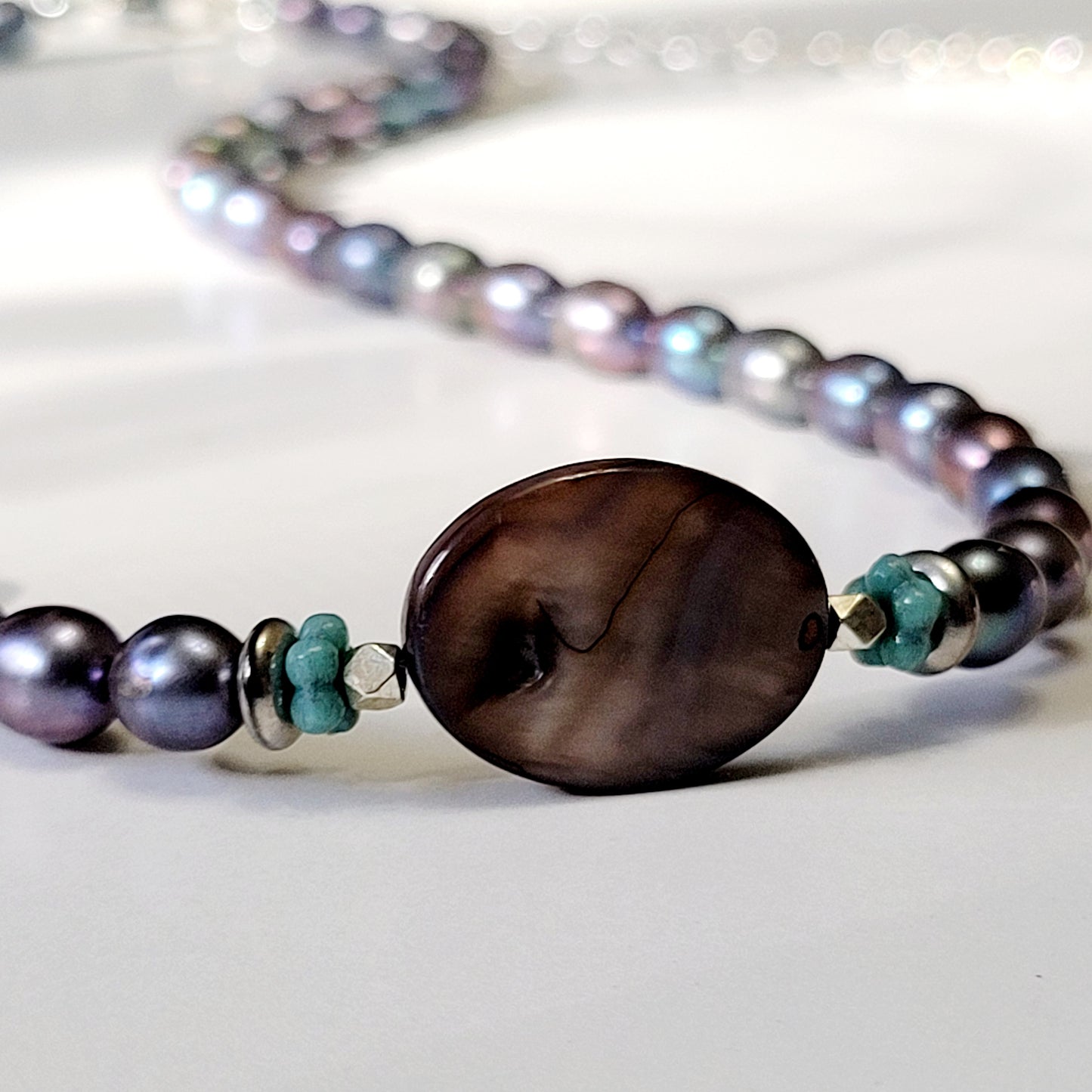 raw freshwater pearl necklace