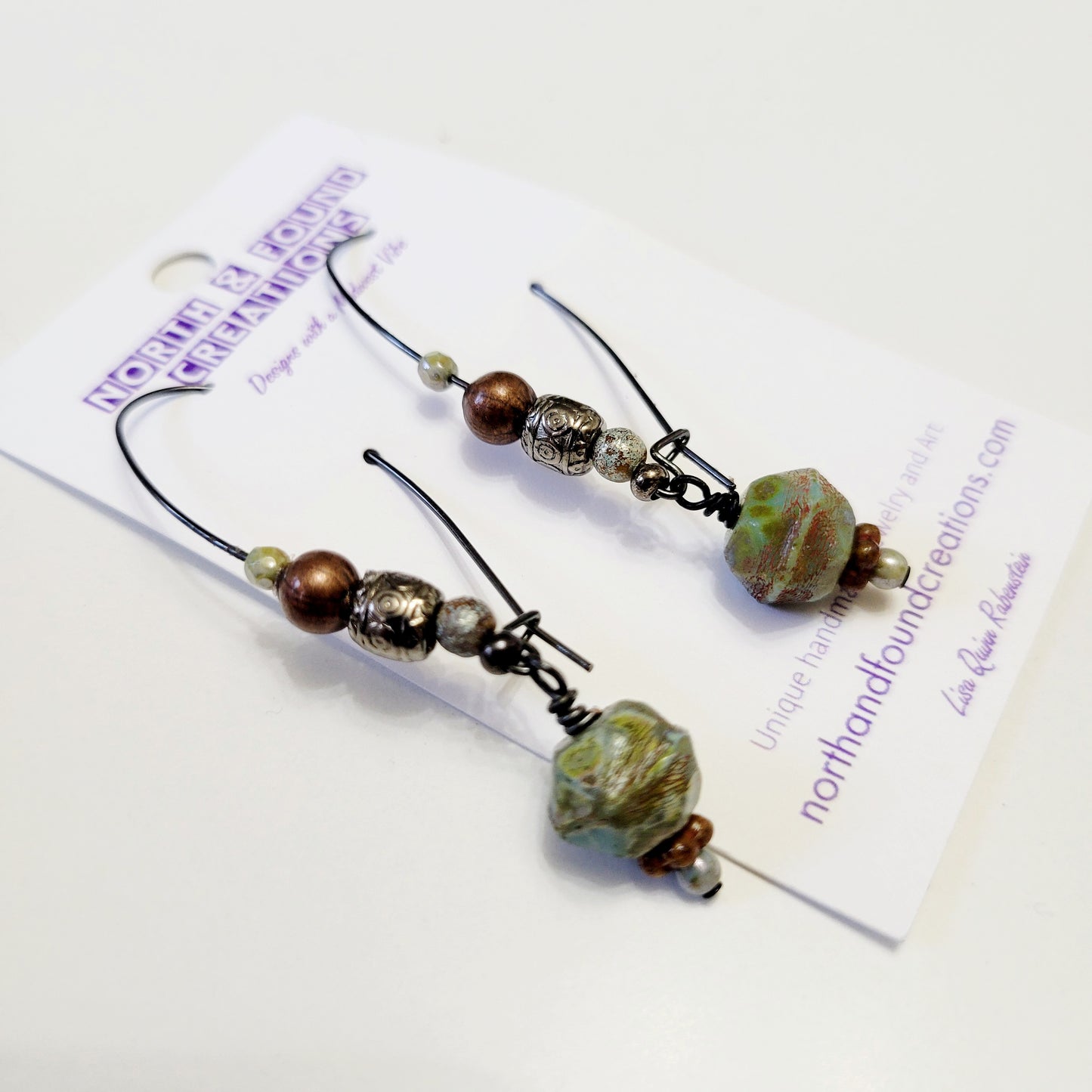 gun metal earring