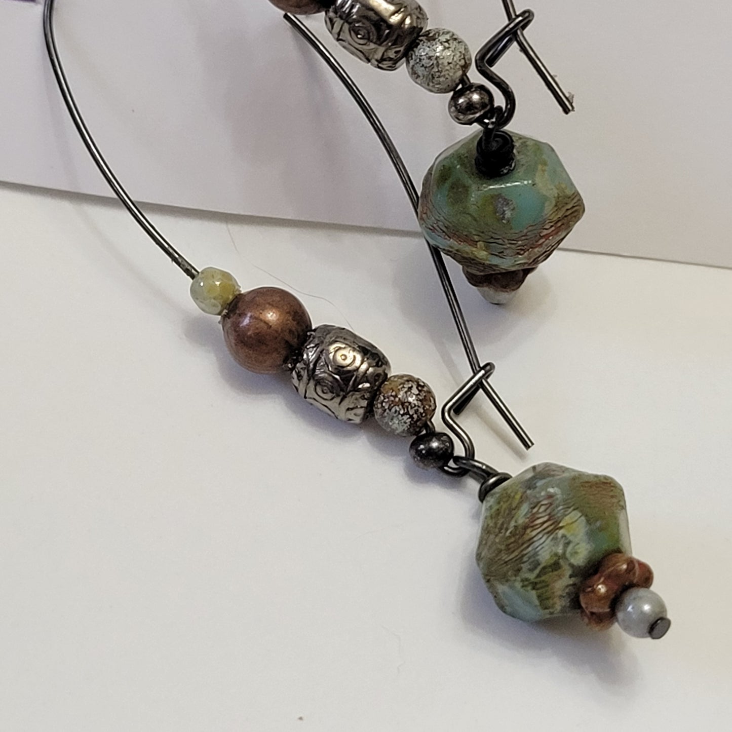 gun metal earring