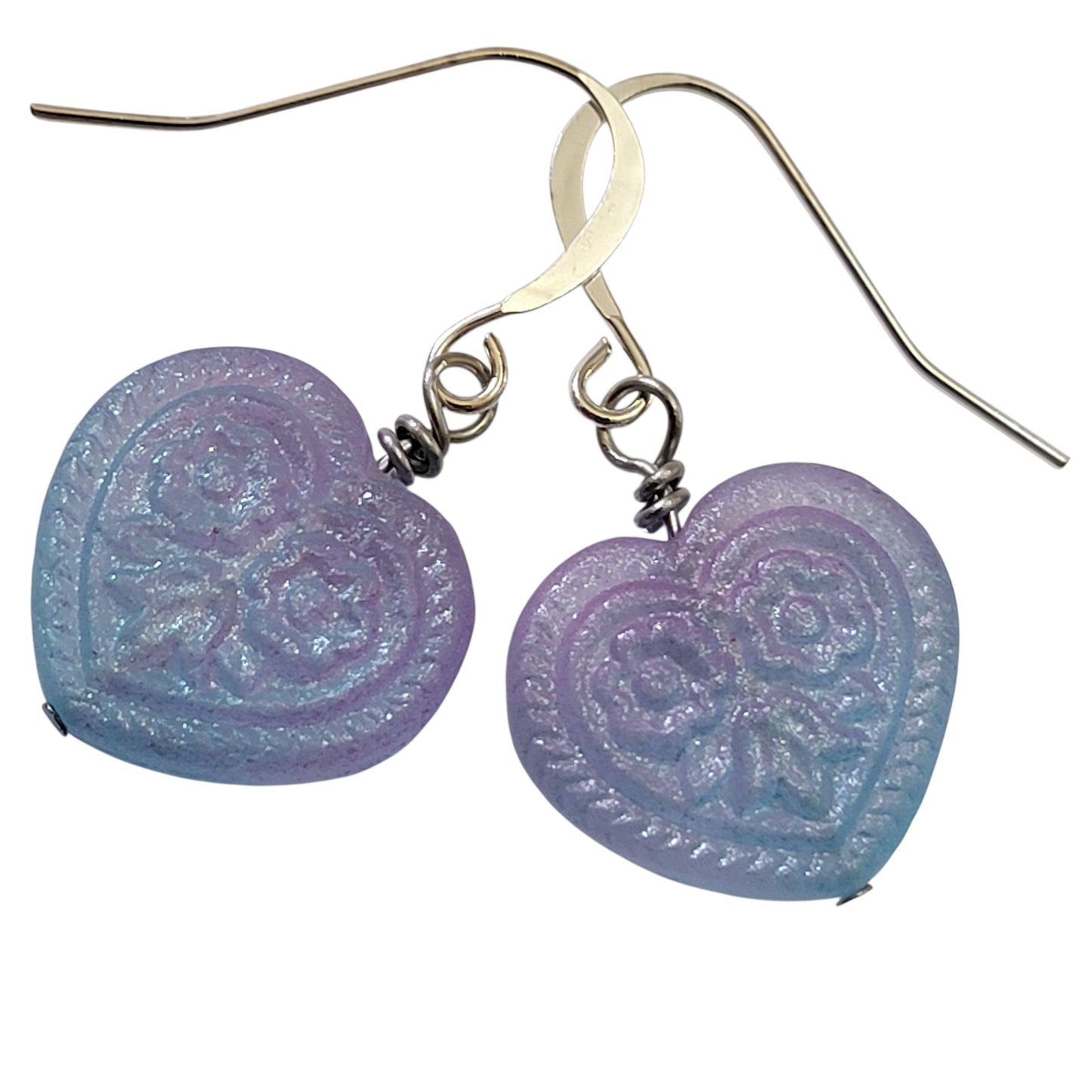 Czech heart earrings