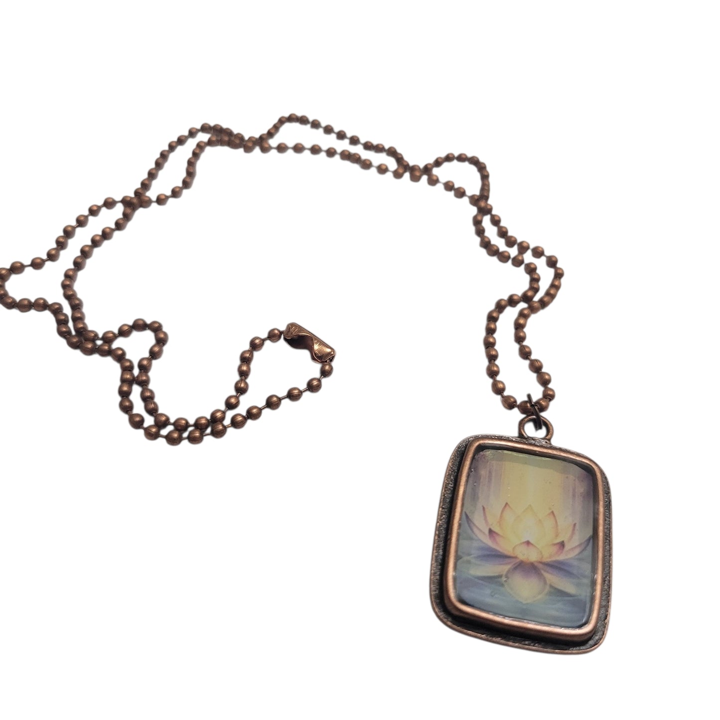 lotus copper necklace