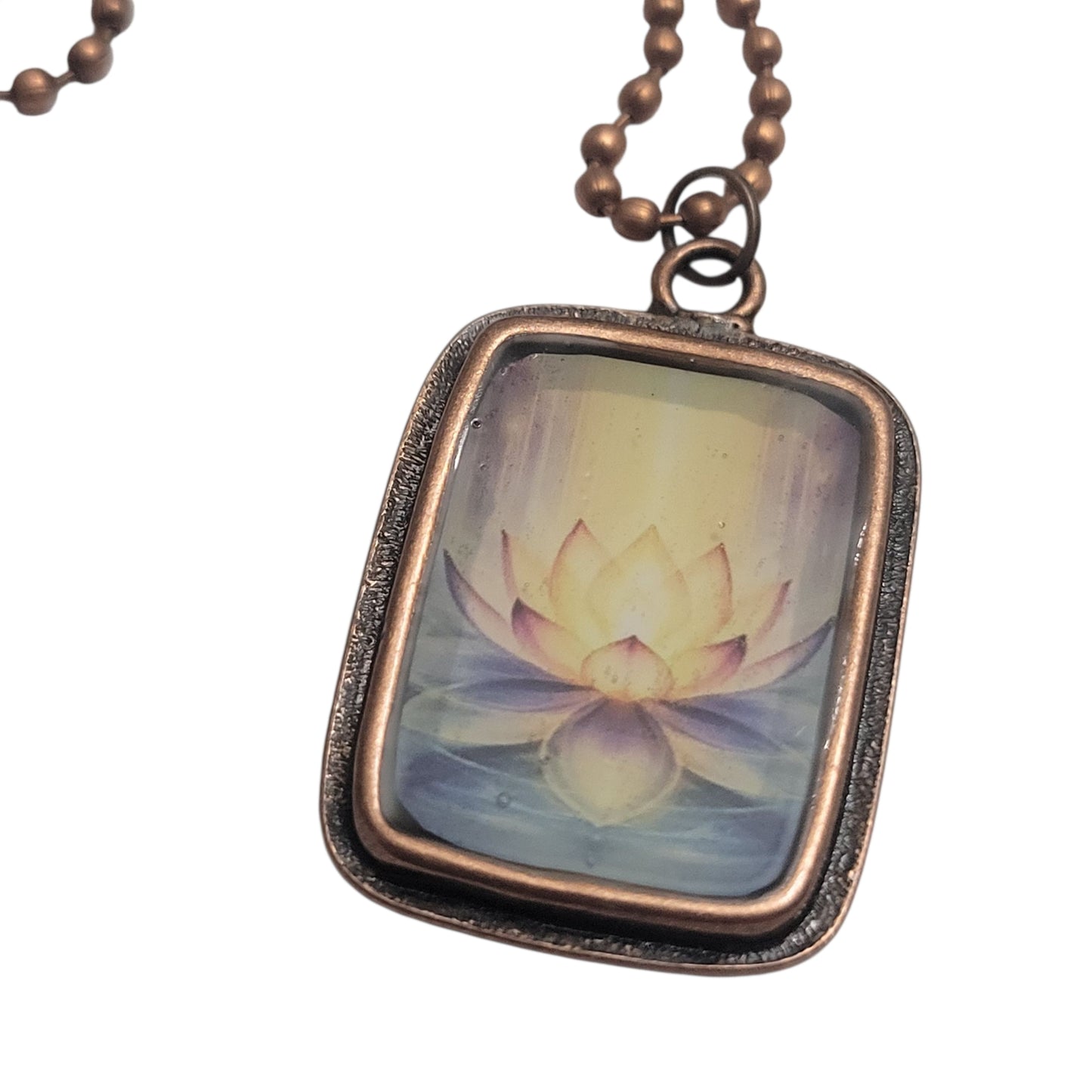 lotus copper necklace