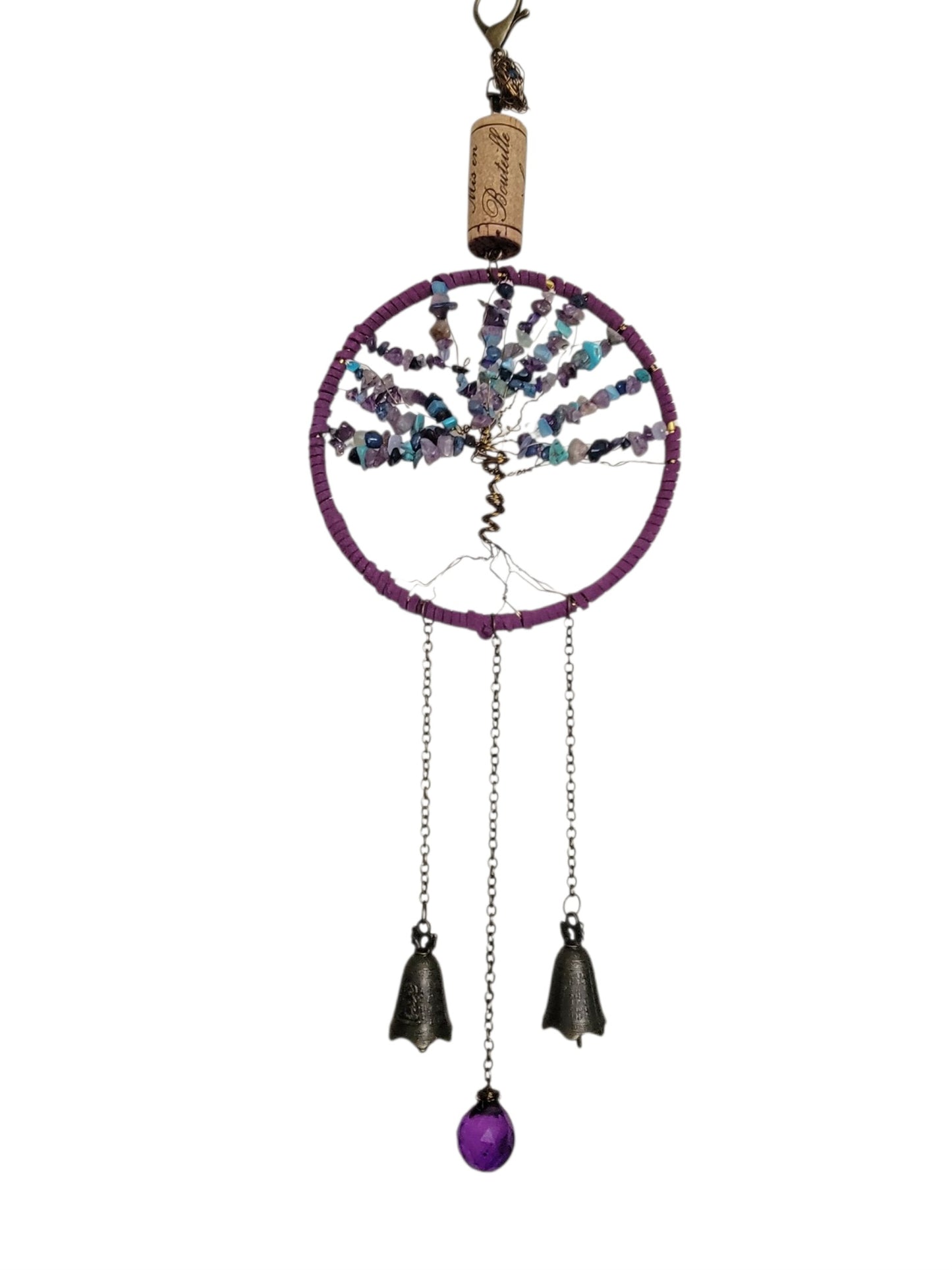 Purple & blue tree of life suncatcher