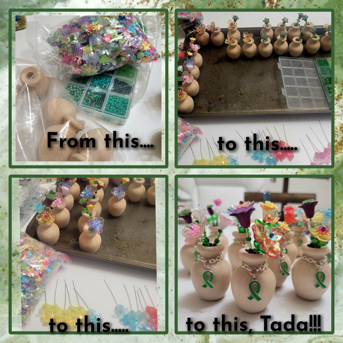 mental health bead flowerpots