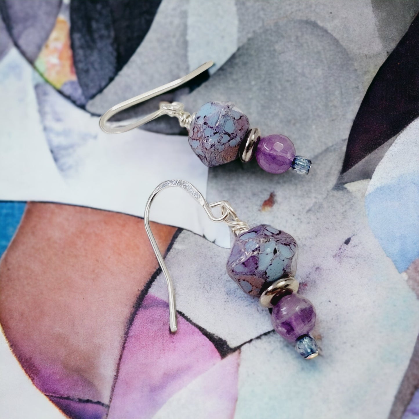 amethyst earring