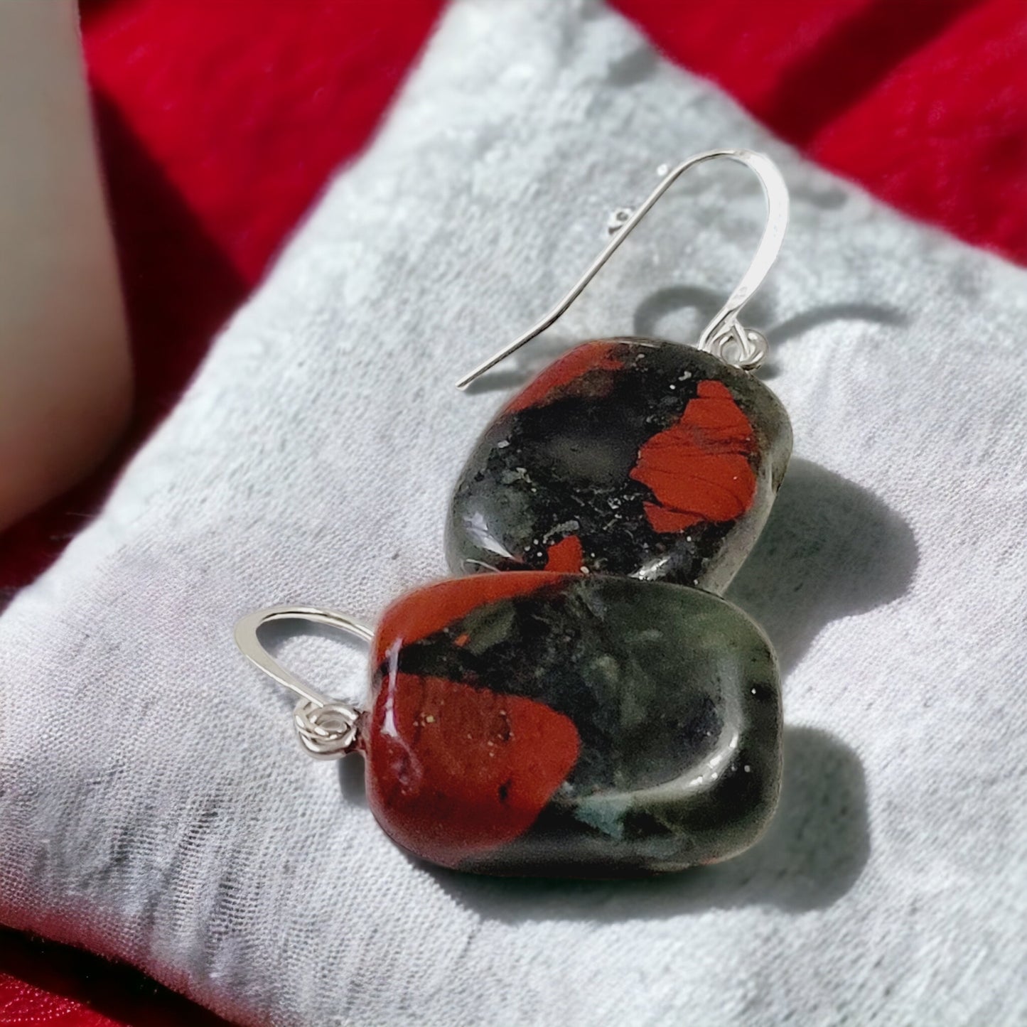 bloodstone earring
