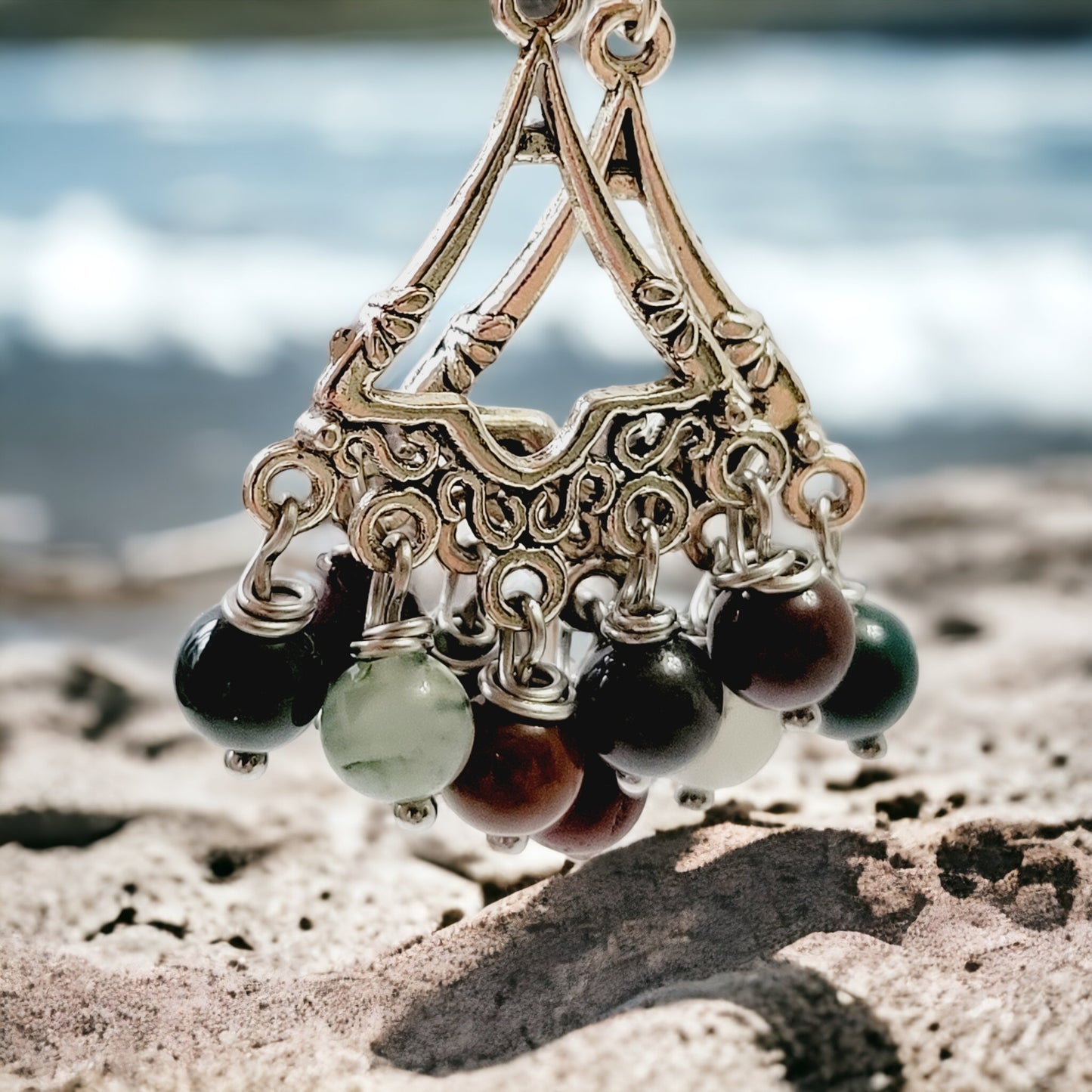 Indian agatee earring