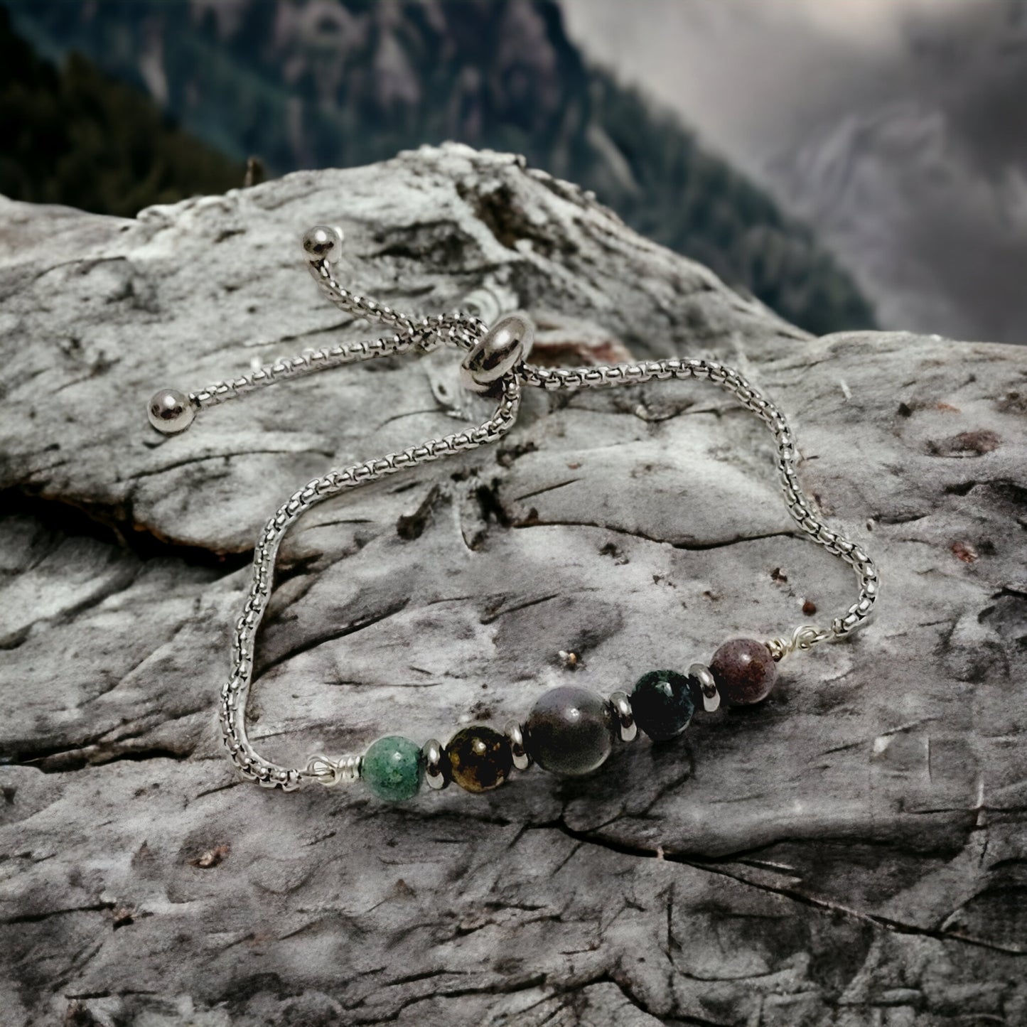raw Indian agate bracelet