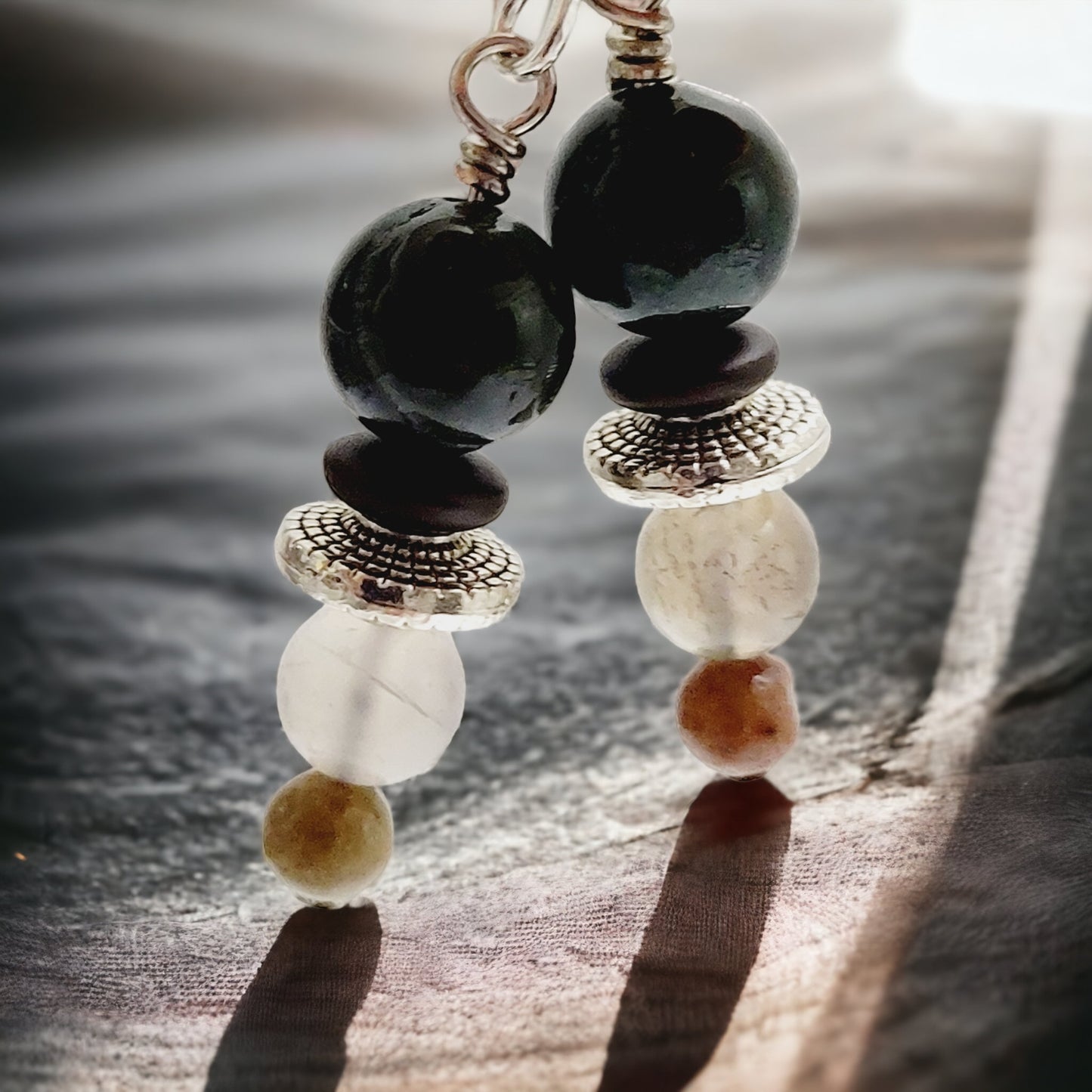Indian agate earrings