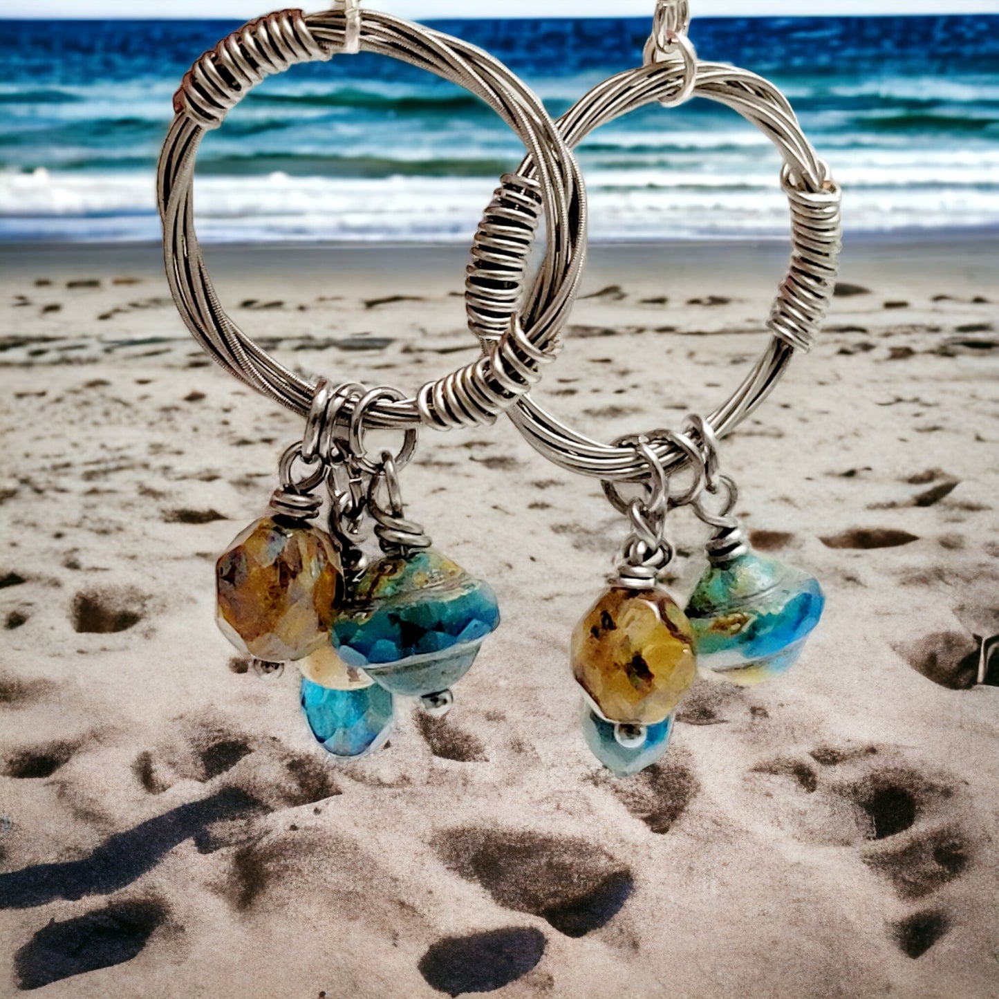 guitar string earring