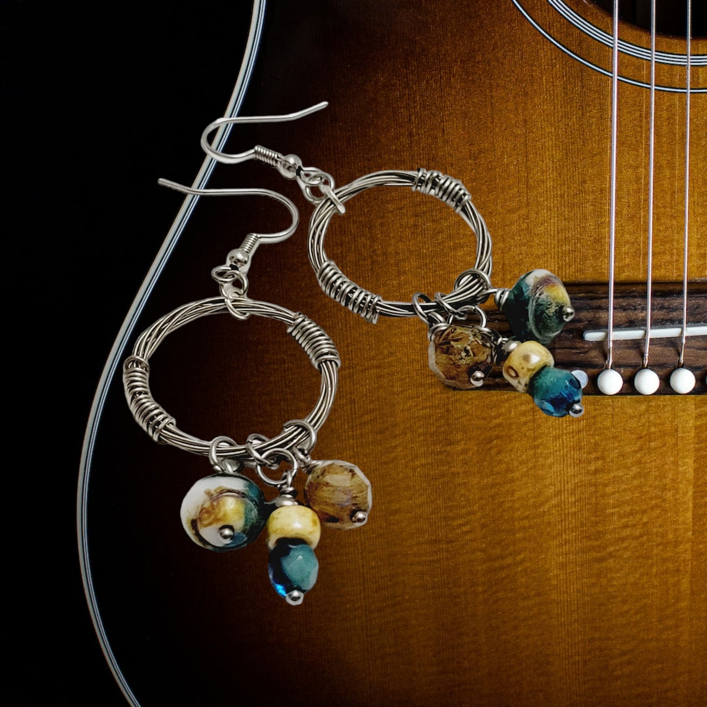 guitar string earring
