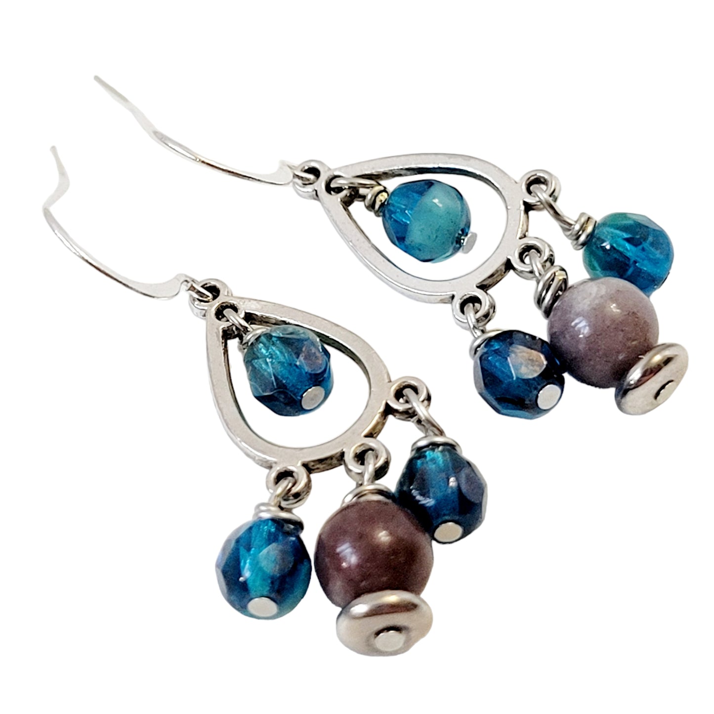 lepidolite earrings