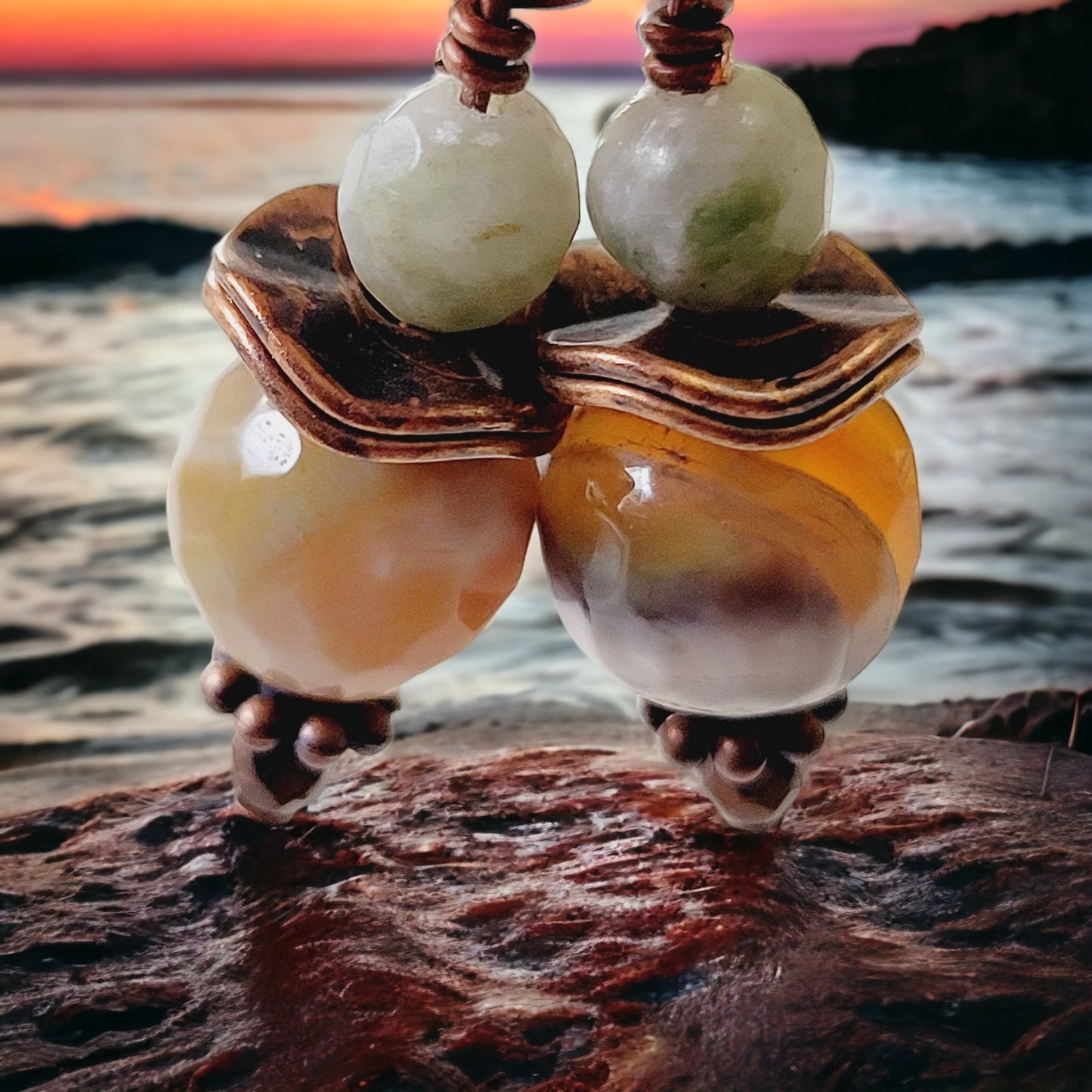 agate earrings