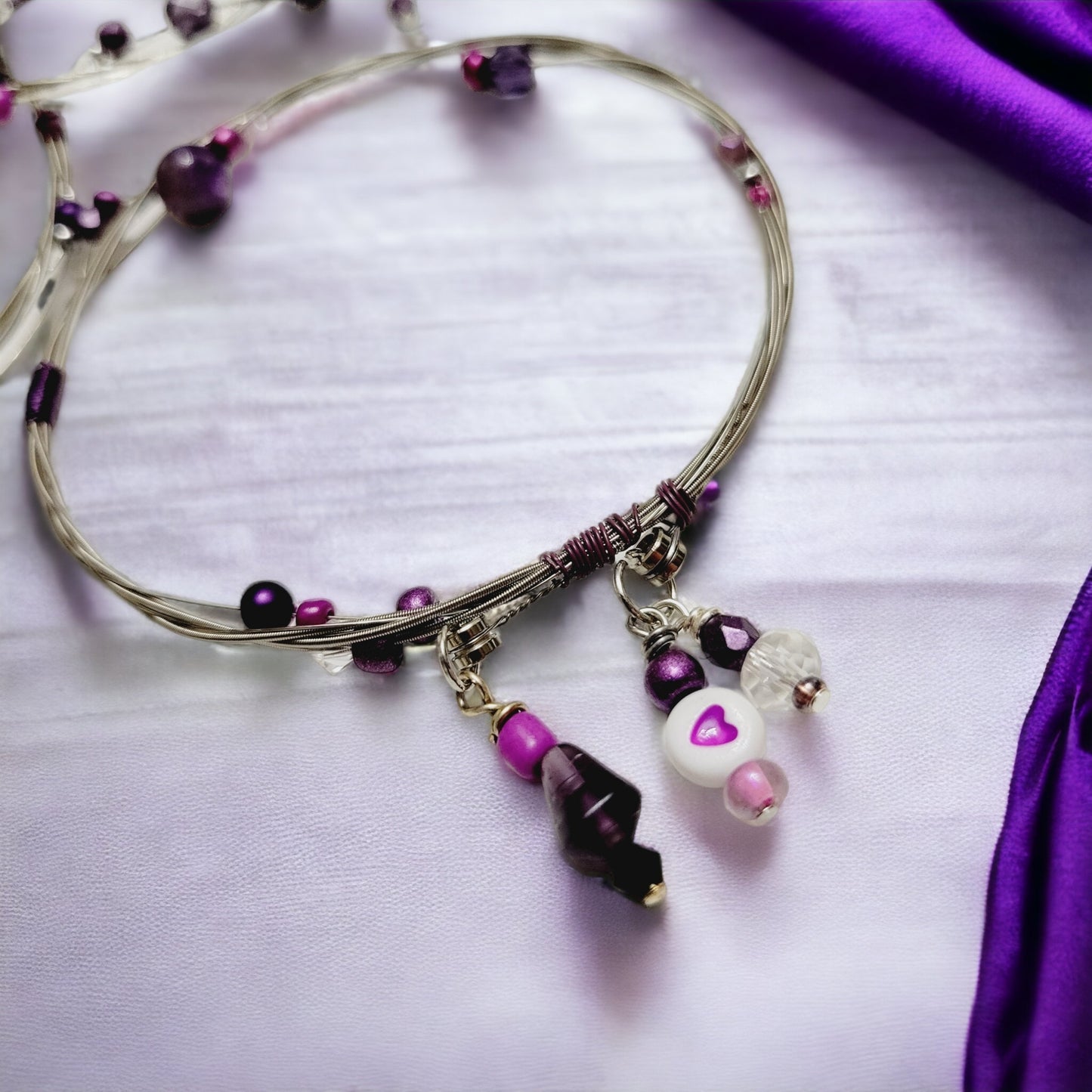 prince guitar string bangle bracelet