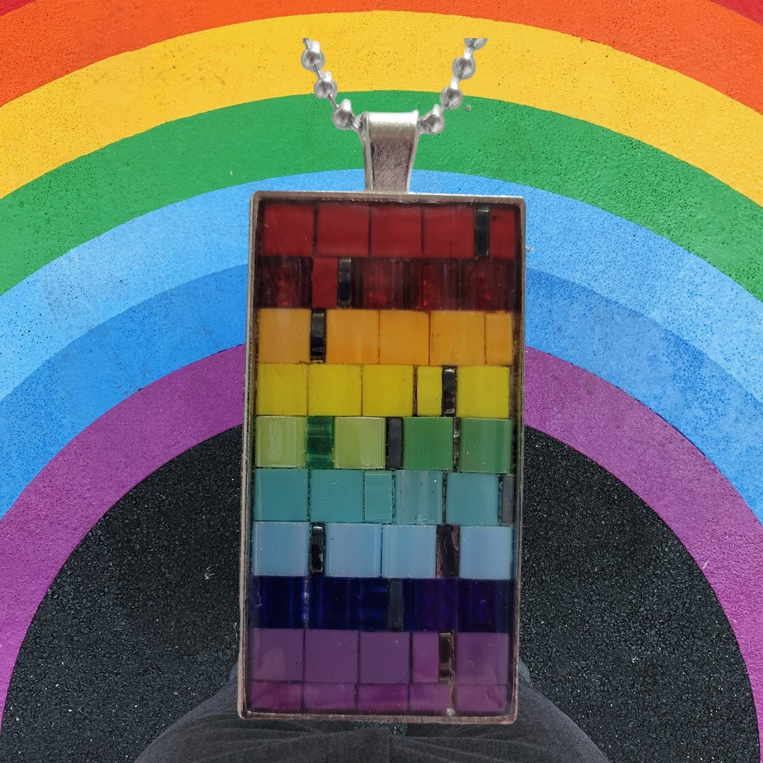 mosaic prism necklace