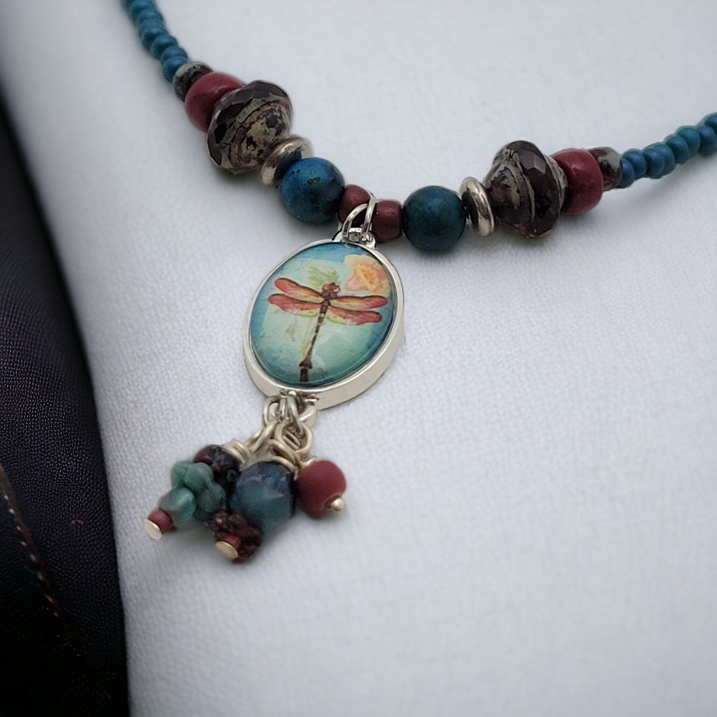 dragonfly necklace raw