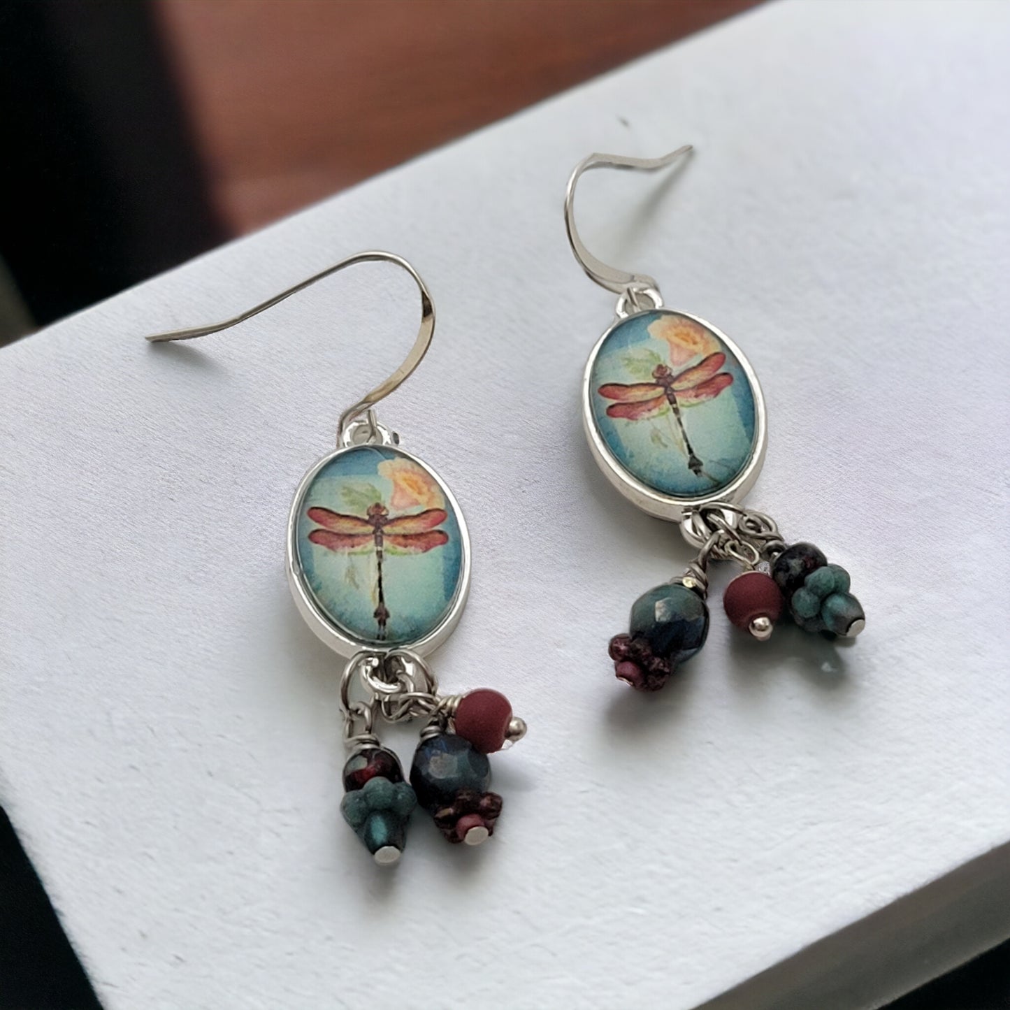 dragonfly earring raw