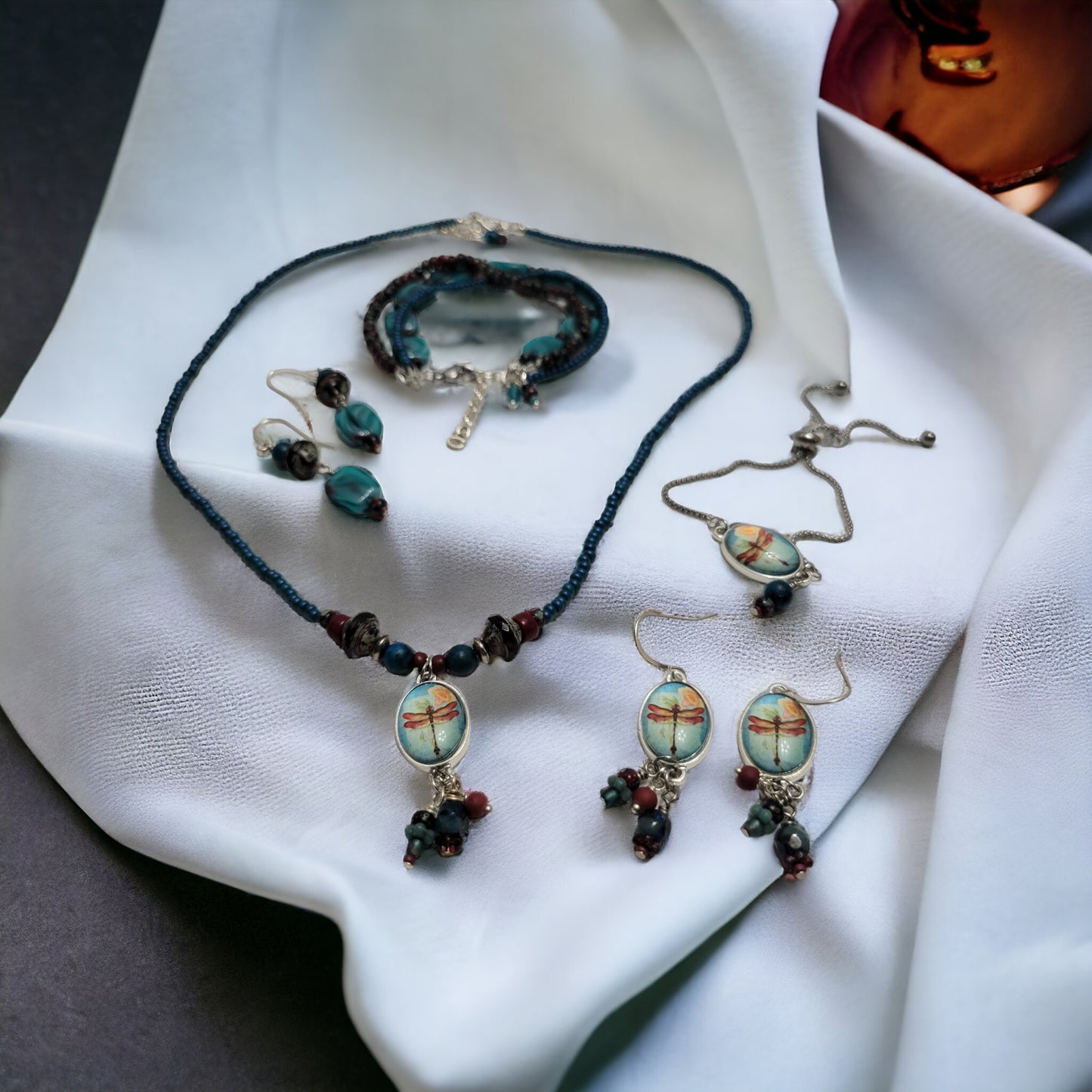 dragonfly necklace raw