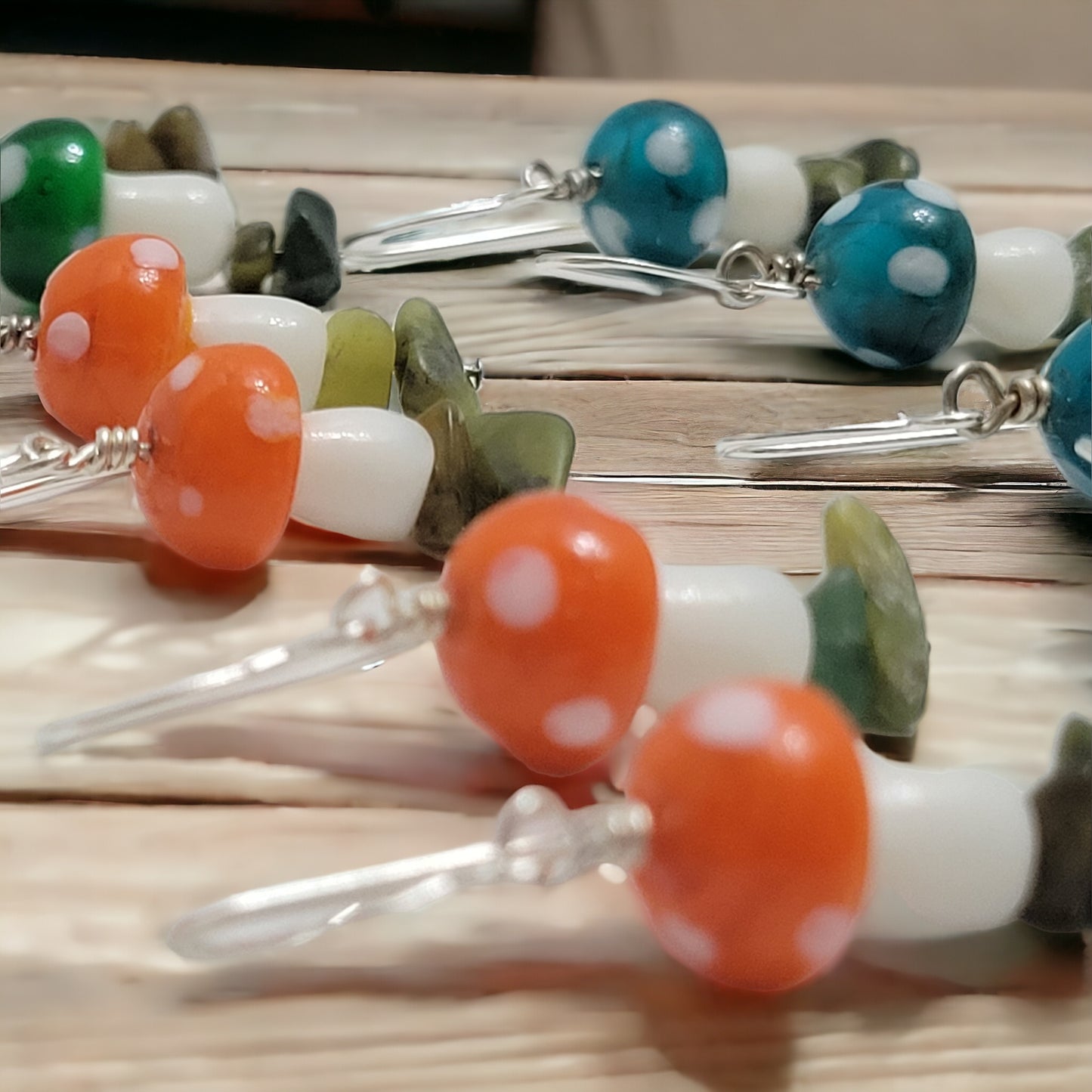 Toadstool earring orange