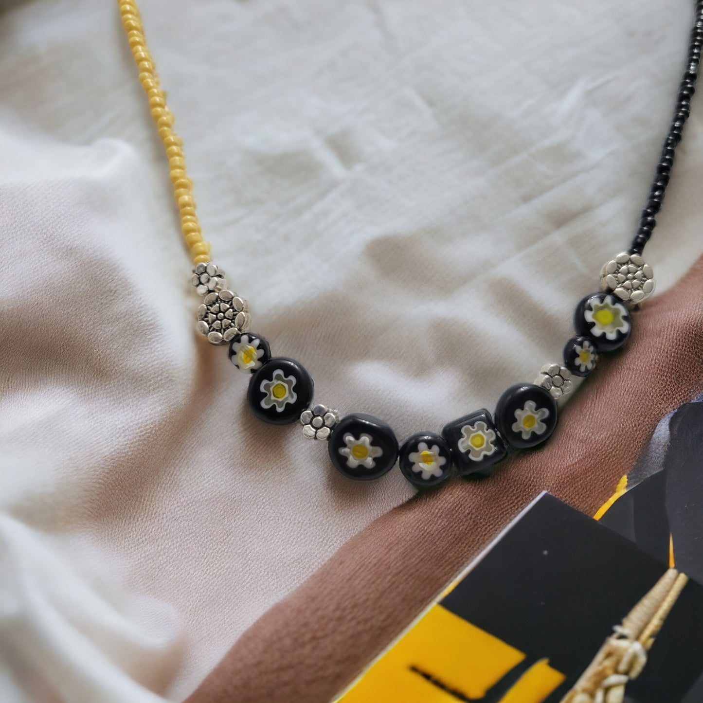 raw millefiori necklace