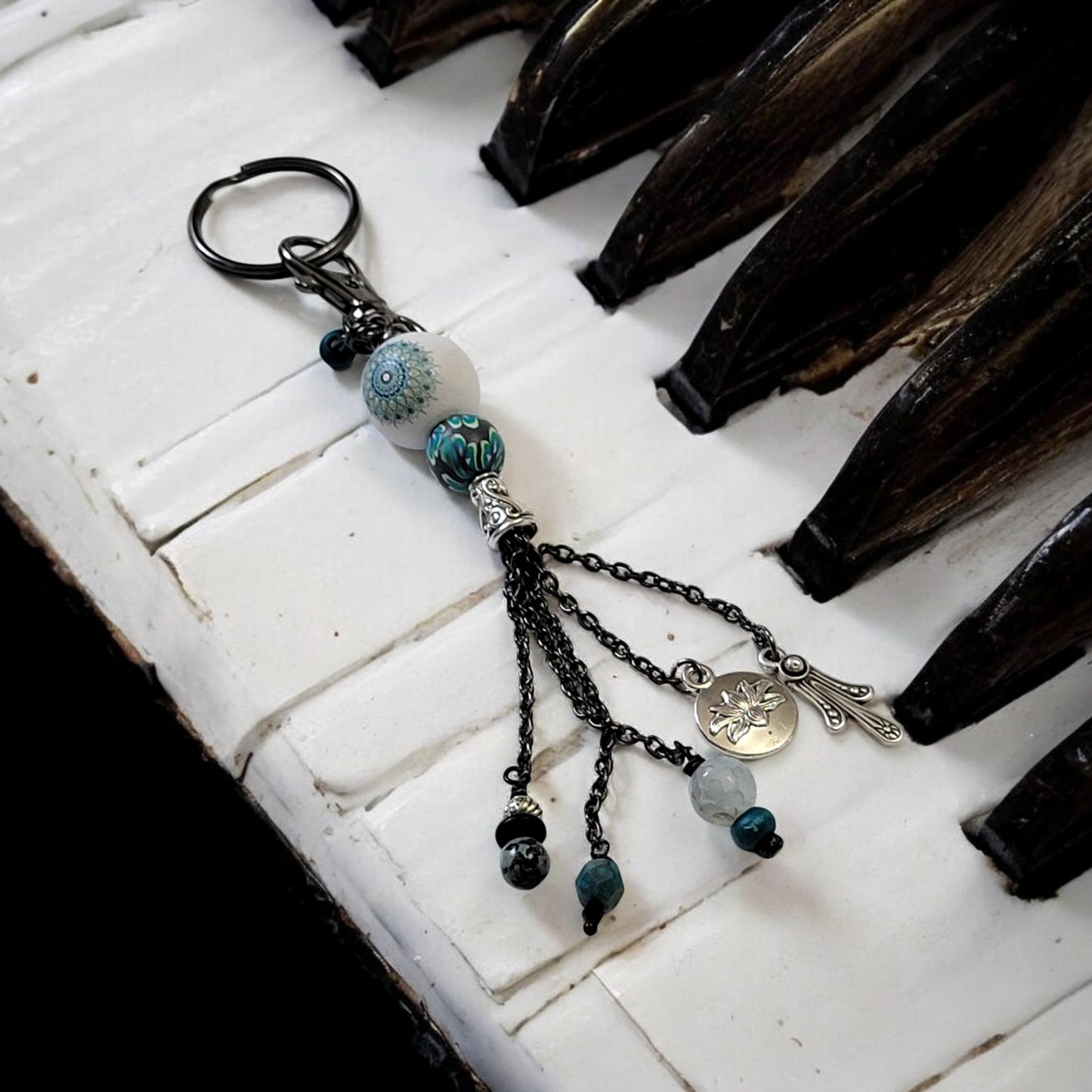 lotus key chain fob