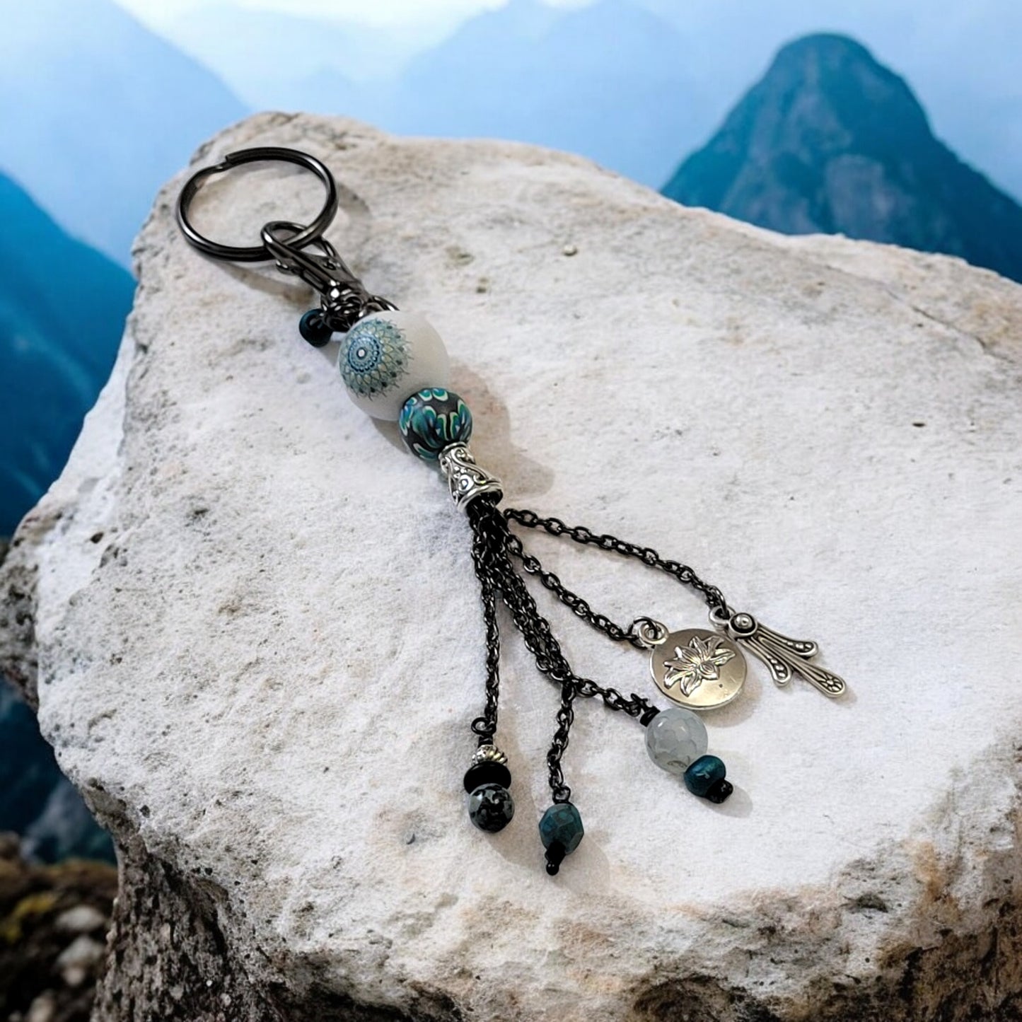 lotus key chain fob