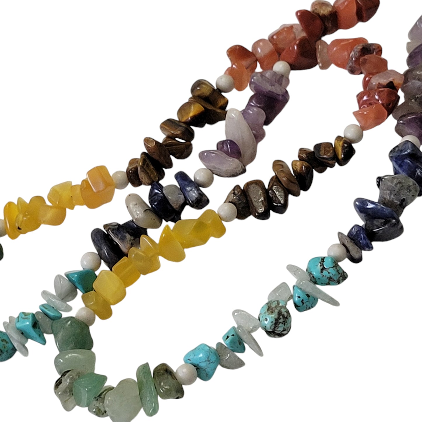 raw stone chip necklace