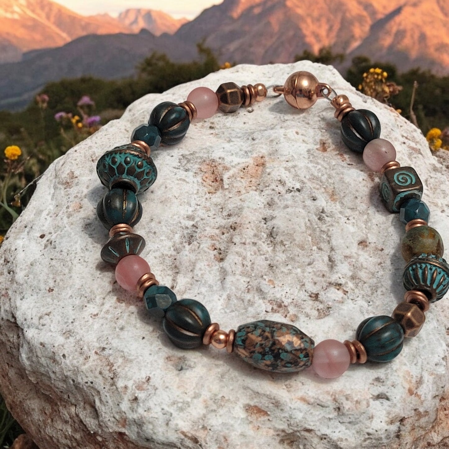 raw copper bracelet