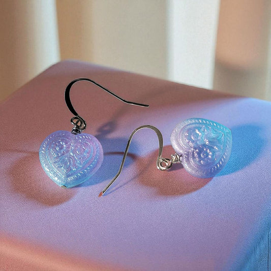 Czech heart earrings