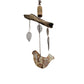 wood & cork cream mosaic bird sculpture