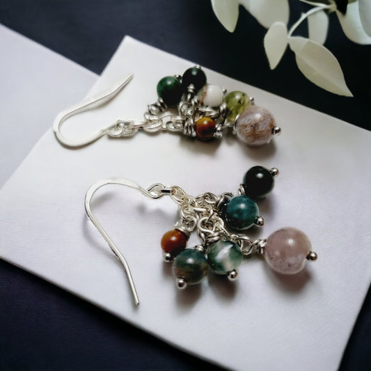 Indian agate earrings