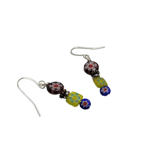 millefiori earrings