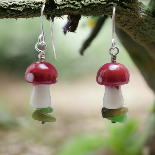 Toadstool earring red