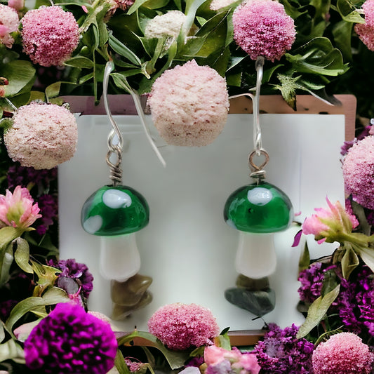 Toadstool earring green