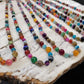 raw agate handknot necklace