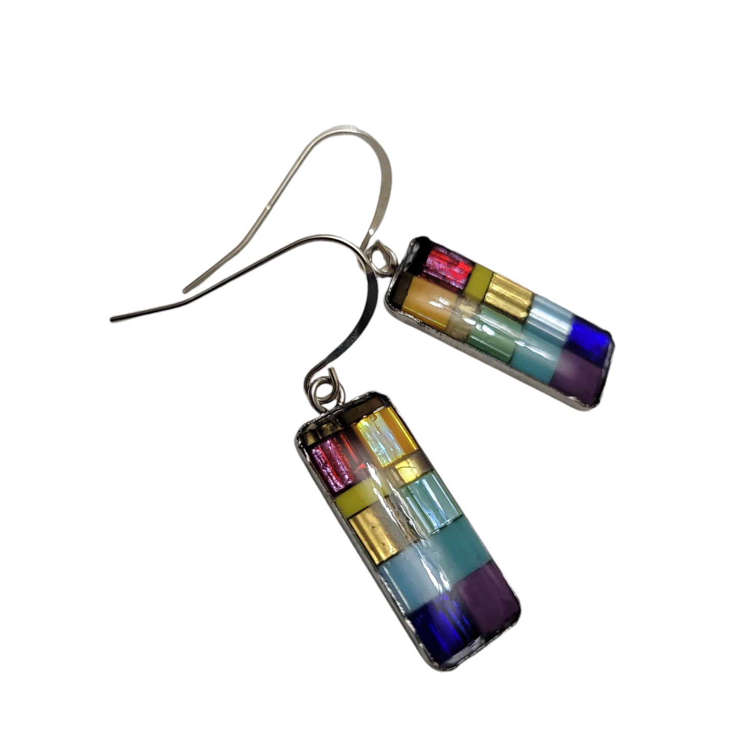 mosaic prism earrings