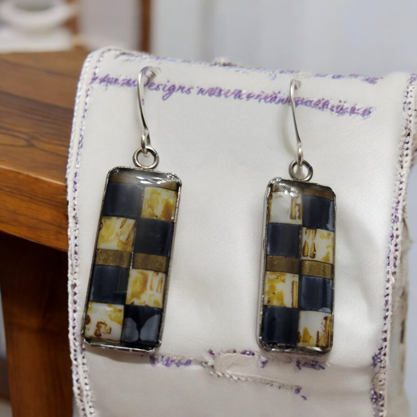 mosaic waterfall earrings