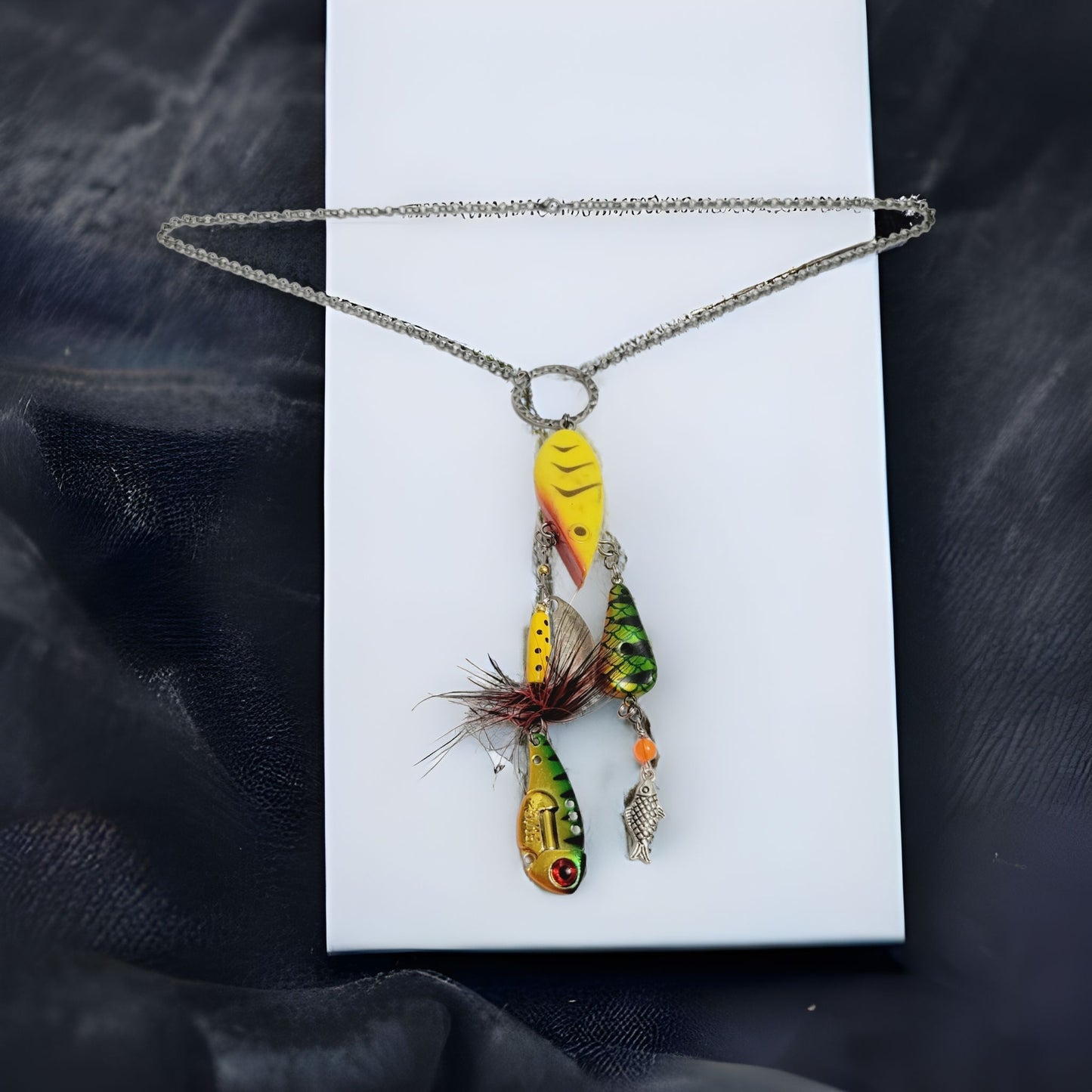 fishing artsy necklace