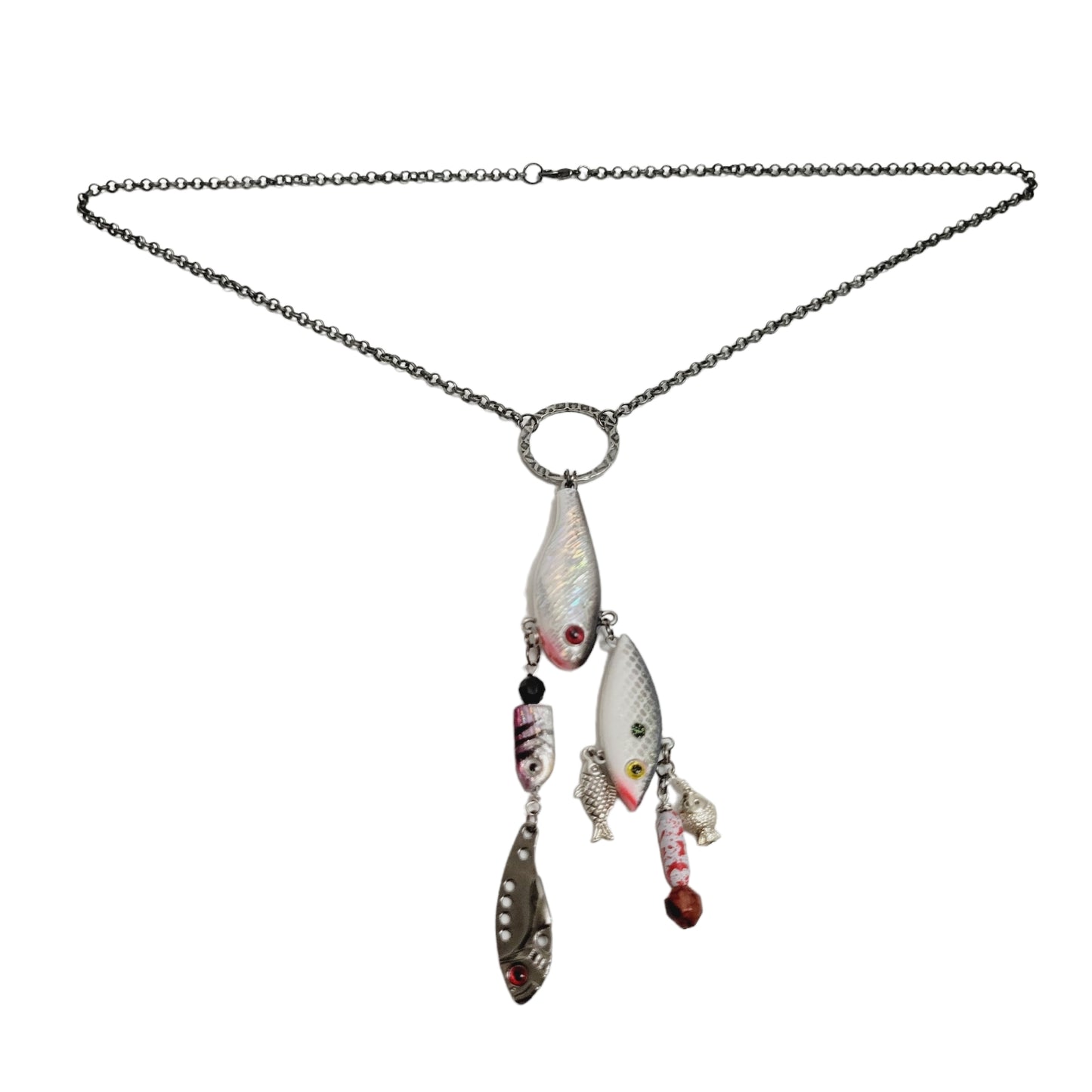 fishing artsy necklace